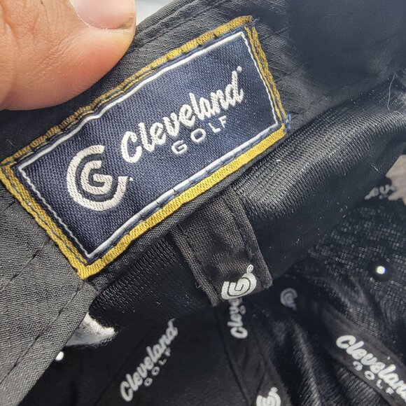 Cleveland Golf Black Adjustable Baseball Hat Cap Outdoors Lightweight Breathable - Picture 6 of 10